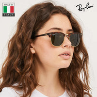 Thumbnail for Ray-Ban RB3016 CLUBMASTER CLASSIC Square Shaped Non-Polarized Sunglasses for Men & Women – Includes Official RAYBAN Eyewear Kit – Ideal Formal & Casual Wear Sunglasses – G-15 Green Lens