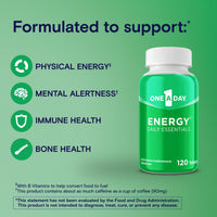 Thumbnail for One A Day Energy Daily Essentials Multivitamin, Energy Supplement to Support Mental Alertness and Immune Health with Vitamins A C, D, E, Zinc and Caffeine, 120 Count