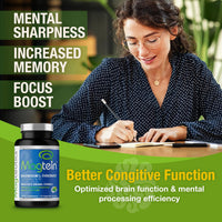 Thumbnail for Magtein - Magnesium L-Threonate Supplement, Memory, Focus, Sleep & Brain Health Formula for Men & Women, Cognitive Support for Adults, Clinically Researched - 60 Veg Capsules