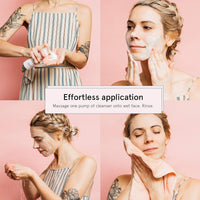 Thumbnail for grace & stella Award Winning Travel Face Wash (60ml) Hydrating & Gentle Foaming Facial Cleanser with Hyaluronic Acid, Rose Water, Aloe Vera - Moisturizing Cleansing Foam for Normal to Very Dry Skin