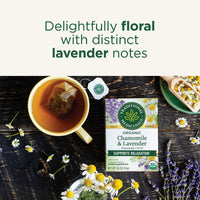 Thumbnail for Traditional Medicinals Organic, Chamomile & Lavender - Chamomile Tea Supporting Stress Relief and Relaxation - Kosher, Non-GMO, Caffeine-Free, Compostable - 16 Tea Bags