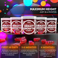 Thumbnail for BIOTEQUELAB Height Growth Increase Gummies Vitamins, Grow Tall Supplement, Calcium, Magnesium, Zinc, Ashwagandha, Glucosamine Multivitamin for Teens, Kids, Adults