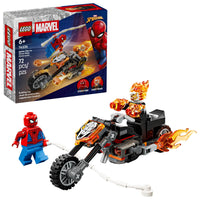 Thumbnail for LEGO Marvel Spider-Man vs. Ghost Rider Motorcycle Building Toy for Boys & Girls, Ages 6+ - Super Hero & Villain Playset W/2 Marvel Minifigures - Gift Idea for Kids & Fans - 76335