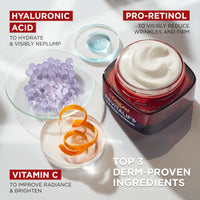 Thumbnail for L'Oreal Paris Revitalift Triple Power Anti-Aging Face Moisturizer, Pro Retinol, Hyaluronic Acid & Vitamin C to Reduce Wrinkles, Firm & Brighten Skin, 1.7 Oz