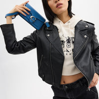 Thumbnail for Coach Polished Pebble Tabby Wristlet, Sky Blue