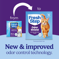 Thumbnail for Fresh Step Clumping Cat Litter, Multi-Cat, Long Lasting Odor Control Kitty Litter with Activated Charcoal, Low Dust Formula, 14 lb
