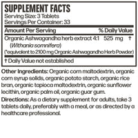 Thumbnail for Futurebiotics Certified Organic Ashwagandha, Stress Mood & Energy Support Adaptogenic Herb, Non-GMO, 100 Organic Tablets