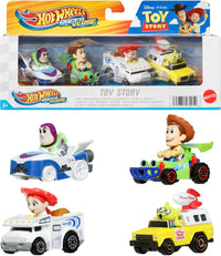 Thumbnail for Hot Wheels RacerVerse, Set of 4 Die-Cars 1:64 Scale Toy Cars Optimized for Driving on Tracks with Pop Culture Characters as Drivers