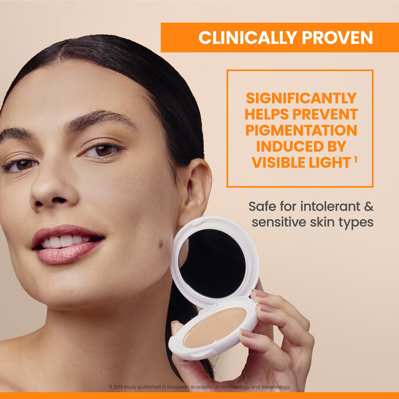 Avène High Protection Beige Tinted Compact, Broad Spectrum SPF 50+, UVA/UVB Blue Light Protection, Tinted sunscreen, 100% Mineral, Water Resistant, Does Not Contain Avène Thermale Spring Water 0.35 Oz