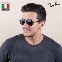 Thumbnail for Ray-Ban RB3625 NEW AVIATOR Pilot Shaped Non-Polarized Sunglasses for Men & Women – Includes Official RAYBAN Eyewear Kit – Ideal Formal & Casual Wear Sunglasses – Dark Grey Lens