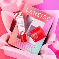 Thumbnail for LANEIGE Divine Lip Duo: Lip Sleeping Mask Peppermint Intense Hydration with Vitamin C, Lip Glowy Balm Candy Cane