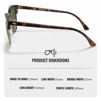 Thumbnail for Ray-Ban RB3016 CLUBMASTER CLASSIC Square Shaped Non-Polarized Sunglasses for Men & Women – Includes Official RAYBAN Eyewear Kit – Ideal Formal & Casual Wear Sunglasses – G-15 Green Lens