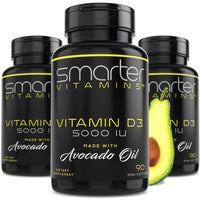 Thumbnail for (3 Pack) Smarter Vitamin D3 5000 IU in Avocado Oil 125mcg 270 Mini Softgels