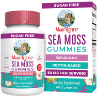 Thumbnail for MaryRuth Organics Gummies Sugar Free Made with Irish Sea Moss for Gut Health and Immune Support Formulated for Adults and Kids Ages 4+ Vegan Non-GMO Gluten Free | 60 Count