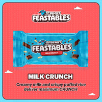Thumbnail for MrBeast Feastables Milk Chocolate Crunch Bar, Full Size, 24 Count, Crispy & Creamy Chocolate Candy, Fairtrade Cocoa, 1.24oz Each