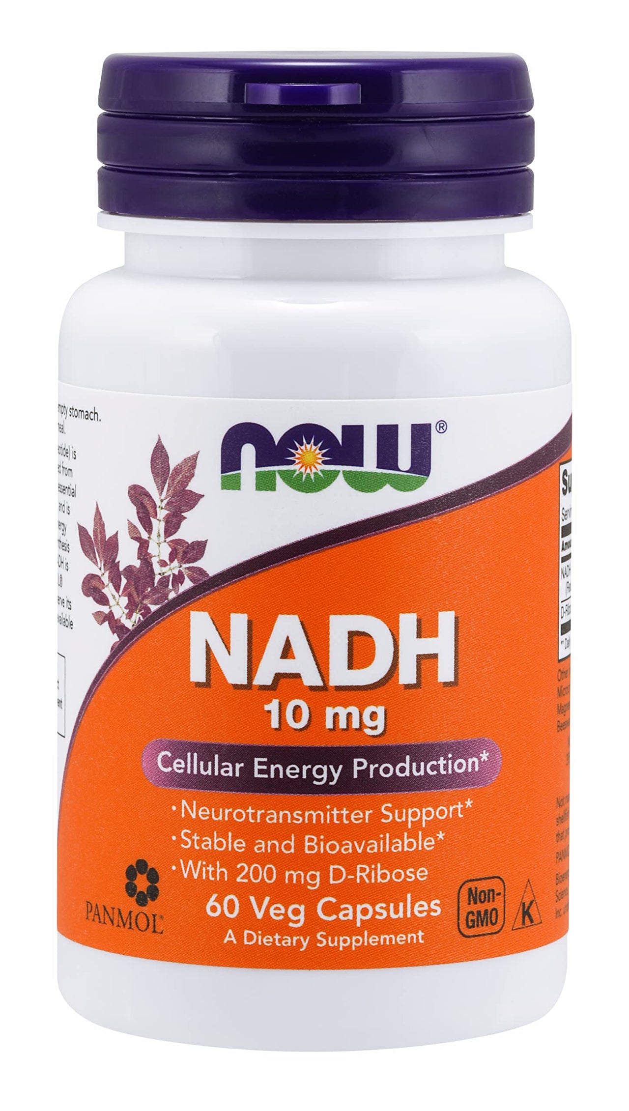NOW Foods NADH with Ribose, 10 mg, 60 Vcaps