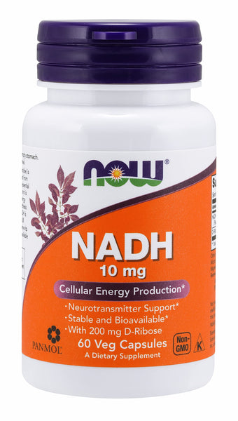 NOW Foods NADH with Ribose, 10 mg, 60 Vcaps