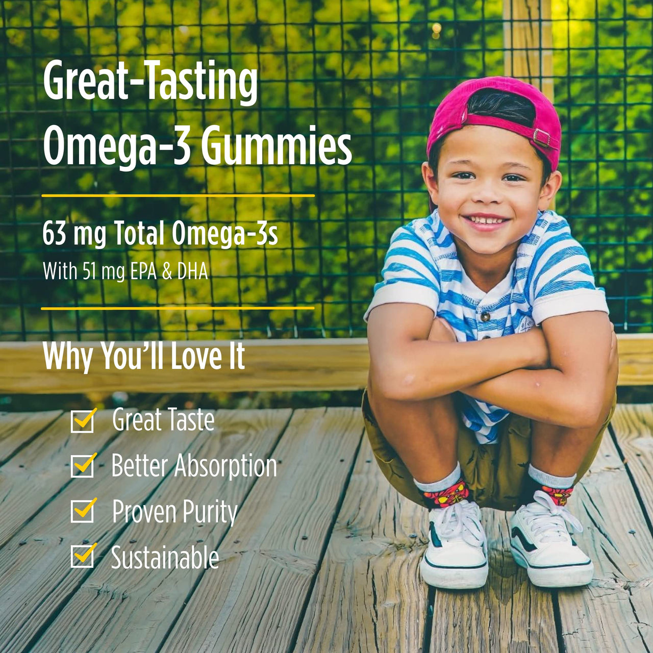 Nordic Naturals Nordic Omega-3 Gummy Worms, Strawberry - 30 Gummy Worms - 63 mg Total Omega-3s with EPA & DHA - - 30 Servings