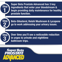 Thumbnail for SUPER BETA PROSTATE Advanced – Promote Sleep, Support Bladder Emptying. Prostate Support Supplement for Men's Health with Beta Sitosterol, not Saw Palmetto. (120 Caplets, 2-Pack)