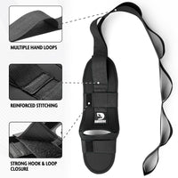 Thumbnail for DMoose Fitness Foot & Calf Stretcher with Adjustable Padded Stretching Strap for Plantar Fasciitis, Hamstring, Heel Spurs and Achilles Tendonitis Relief - Yoga Leg Stretch Strap for Flexibility