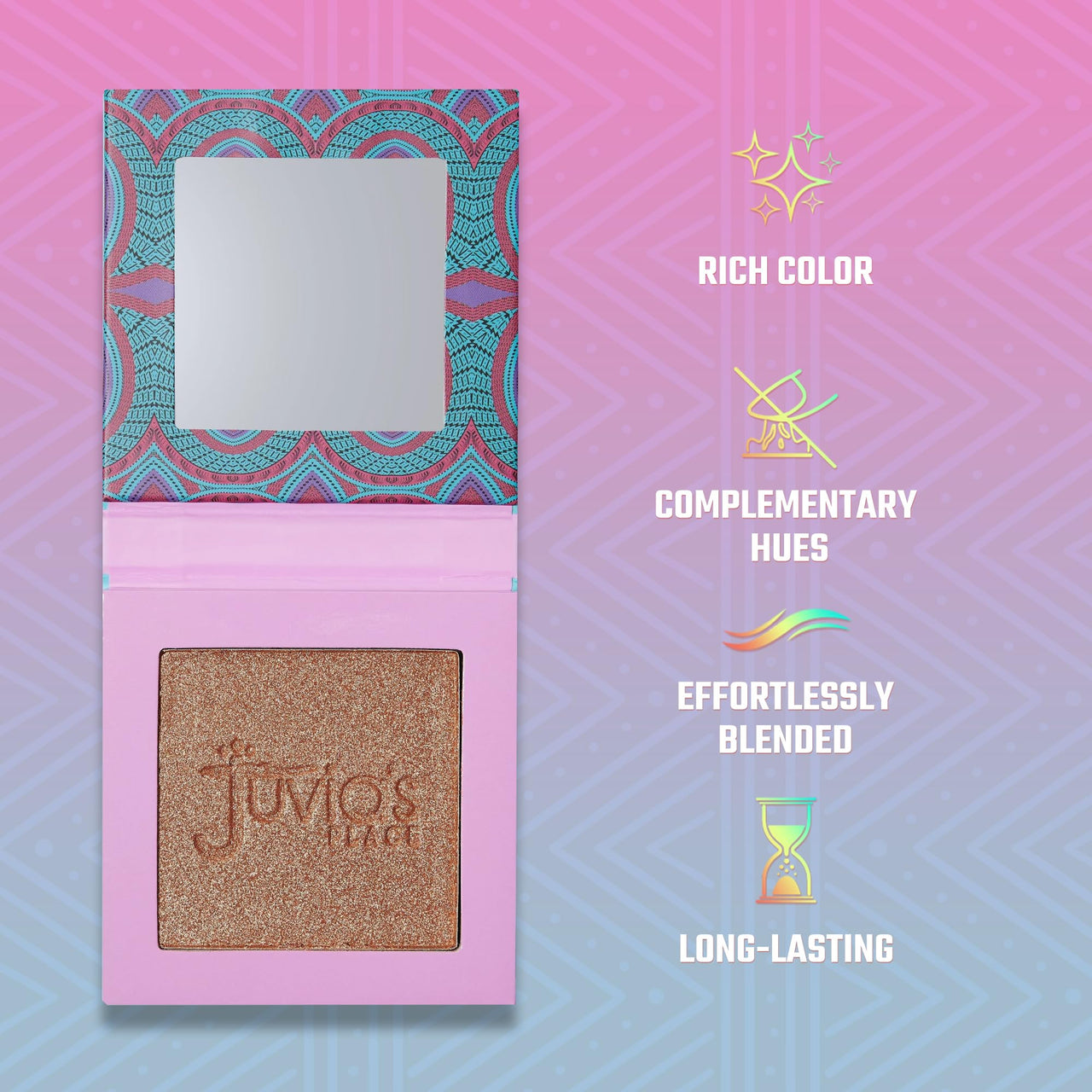 Juvia's Place - Tribe Highlighter Vol. 2 - Glow Highlighter Face Makeup Powder - Shimmering Glow Finish perfect for cheekbones, Radiant Mineral Shimmer, Illuminating Powder