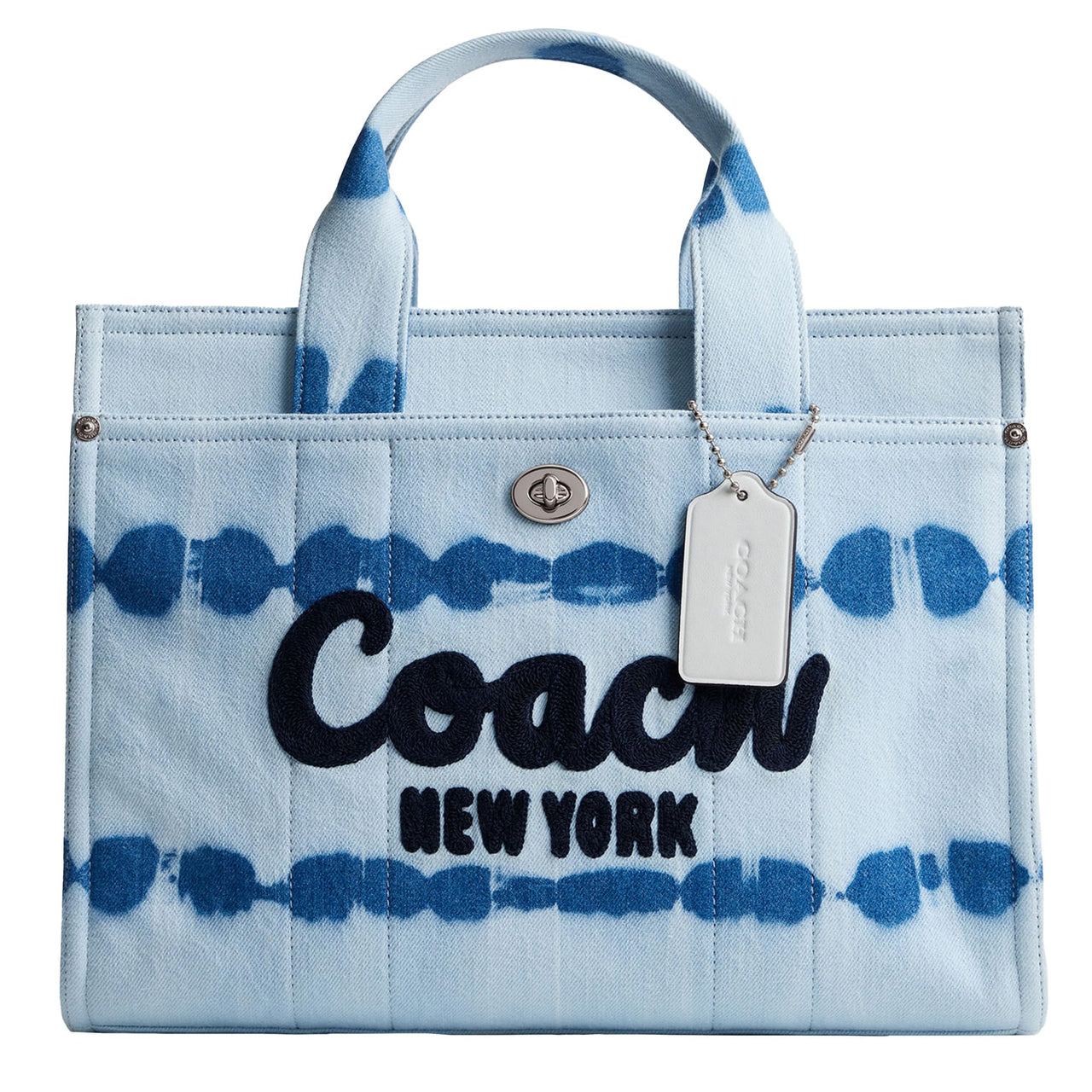 Denim Tie Dye Cargo Tote
