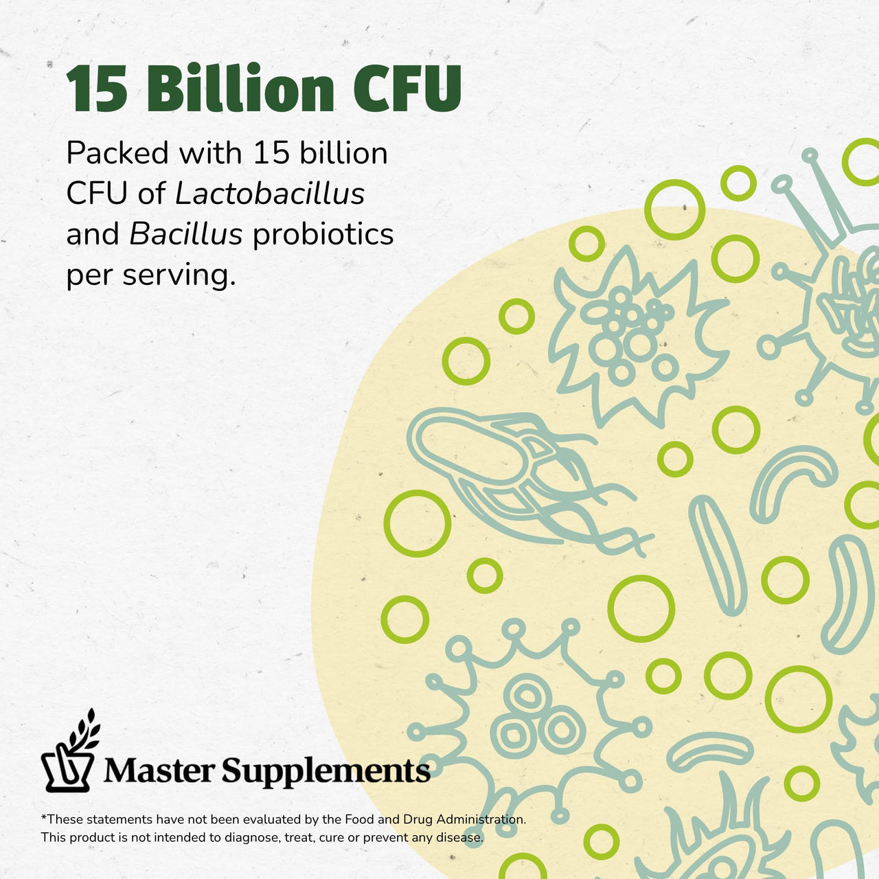 Master Supplements Truflora, 15 Billion CFU, 3 Probiotics, 2 Enzymes, 32 - V-Caps