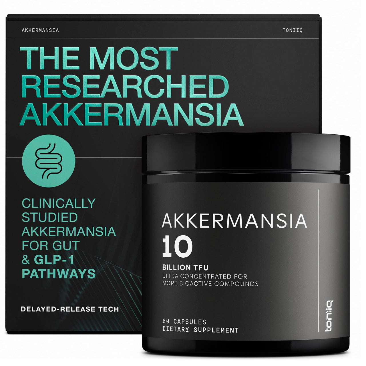 Toniiq Akkermansia Probiotic – 10 Billion TFU – Supports Gut Health & GLP-1 Activity