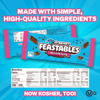 Thumbnail for MrBeast Feastables Milk Chocolate Bar, King Size, 10 Count, Creamy Milk Chocolate Candy, Fairtrade Cocoa, 2.1oz Each