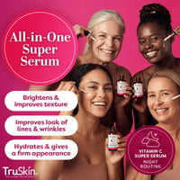 Thumbnail for TruSkin Vitamin C Super Serum for Face - Five Skin Benefits in One Serum with Vitamin C, Retinol, Niacinamide, Hyaluronic Acid & Squalane - Brighten, Firm & Smooth the Look of Skin, 2 Fl Oz
