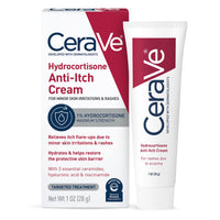 Thumbnail for CeraVe 1% Hydrocortisone Anti-Itch Cream, Fragrance-Free Relief for Eczema-Prone & Dry Skin, 1 Ounce