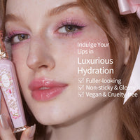 Thumbnail for Flower Knows Violet Strawberry Rococo Glowy Lip Gloss,Moisturizing Baby Pink Plumping Lip Oil,Hydrating Lip Tint for Girls&Women,Vegan & Cruelty-Free,0.12 Fl Oz(G01 Strawberry Macaron)