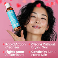 Thumbnail for SeoulCeuticals Korean Acne Snail Cleanser Face Wash - Snail Mucin, Salicylic Acid & Tea Tree Acne Treatment for Sensitive Skin & K Beauty Glow 4oz