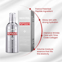 Thumbnail for Medi-Peel Peptide 9 Volume All in one Essence 3.38 fl.oz. / 100ml, Anti Wrinkle, Collagen Formula, Brightening Effect, Instant Hydration, Skin Firming, Anti-Wrinkle, Bubble Essence, Korean Skincare