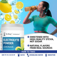 Thumbnail for Dr. Berg Zero Sugar Hydration Keto Electrolyte Powder - Enhanced w/ 1000 mg of Potassium & Real Pink Himalayan Salt (NOT Table Salt) - Lemonade Flavor Hydration Drink Mix Supplement - 100 Servings