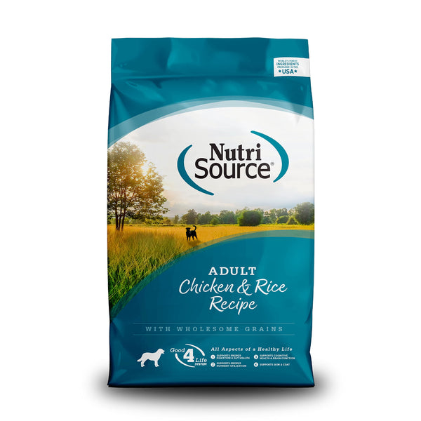 NutriSource Adult Dog Food, Made with Chicken and Rice, with Wholesome Grains, 1.5LB, Dry Dog Food