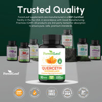 Thumbnail for ForestLeaf Quercetin with Bromelain 1350mg - Blend with Vitamin C & Stinging Nettle Supplement, Quercetin 500mg Capsules, Non-GMO Gluten Free, Natural Function, 90 Veggie Caps
