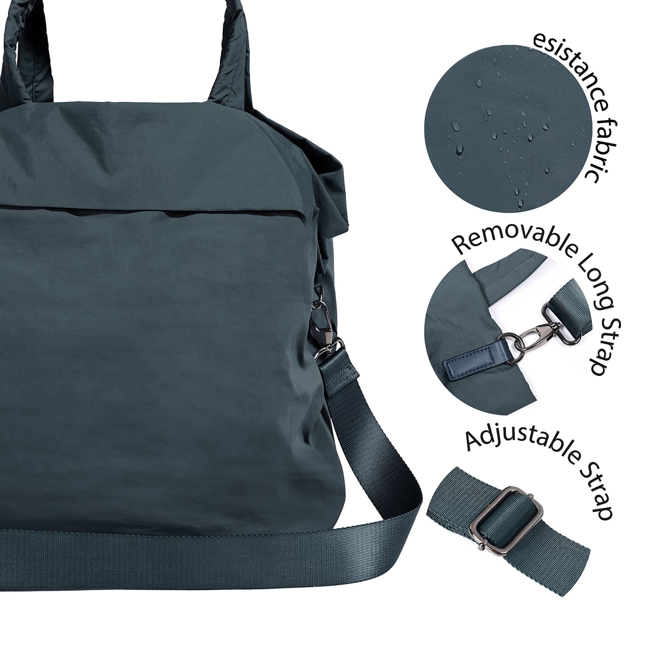 ODODOS 19L Multi Hobo Bags 2.0 with 2 Straps for Women, Totes Handbags, Crossbody Shoulder Bags, Deep Navy