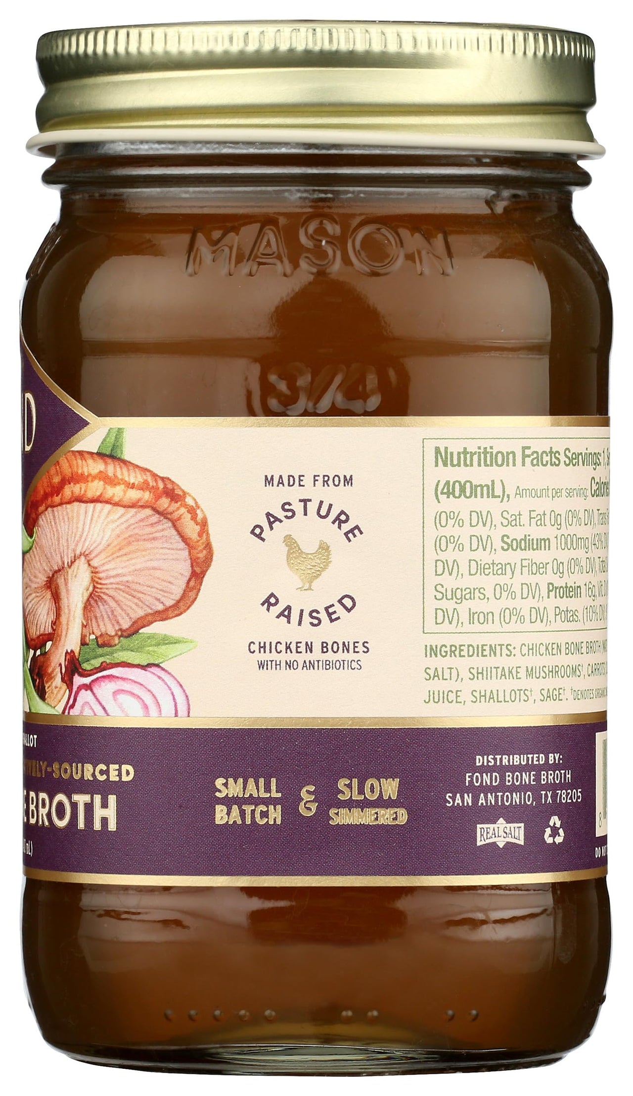 Fond, Shiitake & Sage Chicken Bone Broth, 14 Fl Oz