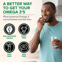 Thumbnail for Zenwise Health Vegan Omega 3 Supplement - Burpless Omega 3 Supplement with DHA, EPA & DPA Fatty Acids for Immune Health - Fish Oil Alternative from Sustainably Sourced Marine Algae Oil - 48 Softgels