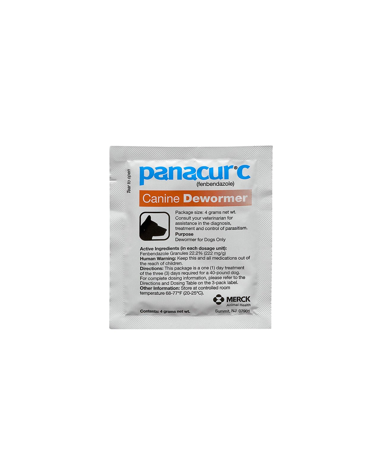 Panacur C Canine Dewormer (Fenbendazole), 4 Gram, 3 Count (Pack of 1), Red