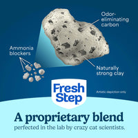 Thumbnail for Fresh Step Clumping Cat Litter, Multi-Cat, Long Lasting Odor Control Kitty Litter with Activated Charcoal, Low Dust Formula, 14 lb
