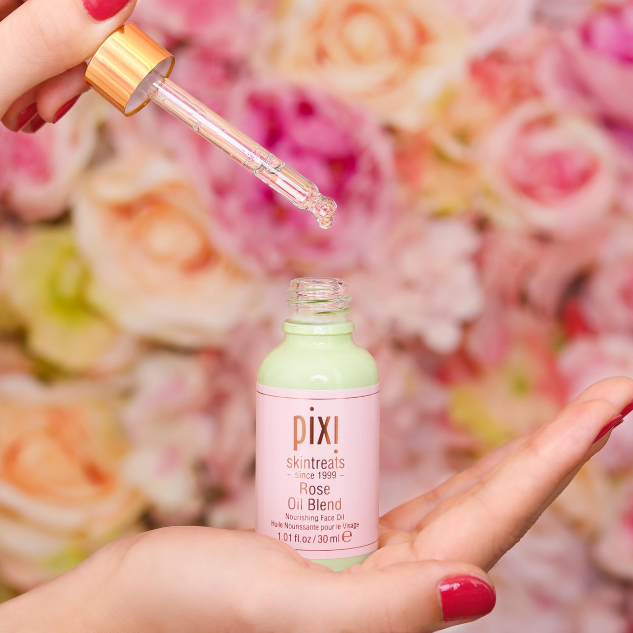 Pixi Beauty Rose Oil Blend | Nourishing Botanical Blend Facial Serum | Youth-Preserving Oil | Rejuvenate Skin Luminosity | 1.01 Fl Oz