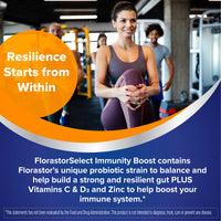 Thumbnail for Florastor Select Immunity Boost Daily Probiotic & Immune Support Supplement for Women and Men, Saccharomyces Boulardii CNCM I-745 Plus Zinc, Vitamin C & D3 (30 Capsules)