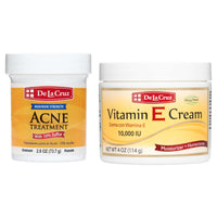 Thumbnail for De La Cruz 10% Sulfur Ointment and Vitamin E Cream Bundle - For Face and Body - Made in USA