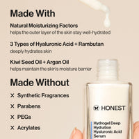 Thumbnail for Honest Beauty Hydrogel Deep Hydration Hyaluronic Acid Serum, Moisturizes Plumps, Hypoallergenic, Fragrance-Free, Vegan, Gentle for Sensitive Skin, 1 fl oz