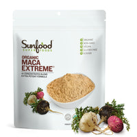 Thumbnail for Sunfood Organic Maca Extreme - Maca Root Powder, Maca Powder Organic, Maca Supplement for Men & Women with Adaptogens, Peruvian, Raw, Vegan, Premium Maca Powder - 8 Oz Bag