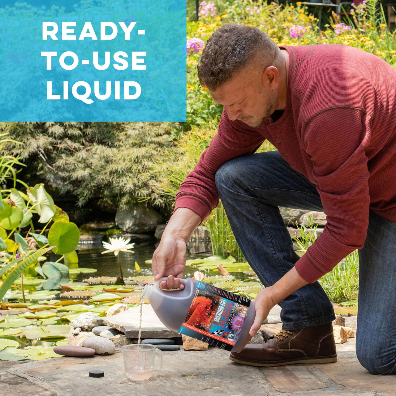 MICROBE-LIFT PL Pond Bacteria and Outdoor Water Garden Cleaner, Safe for Live Koi Fish, Plant Life, and Decor, 16 Ounces