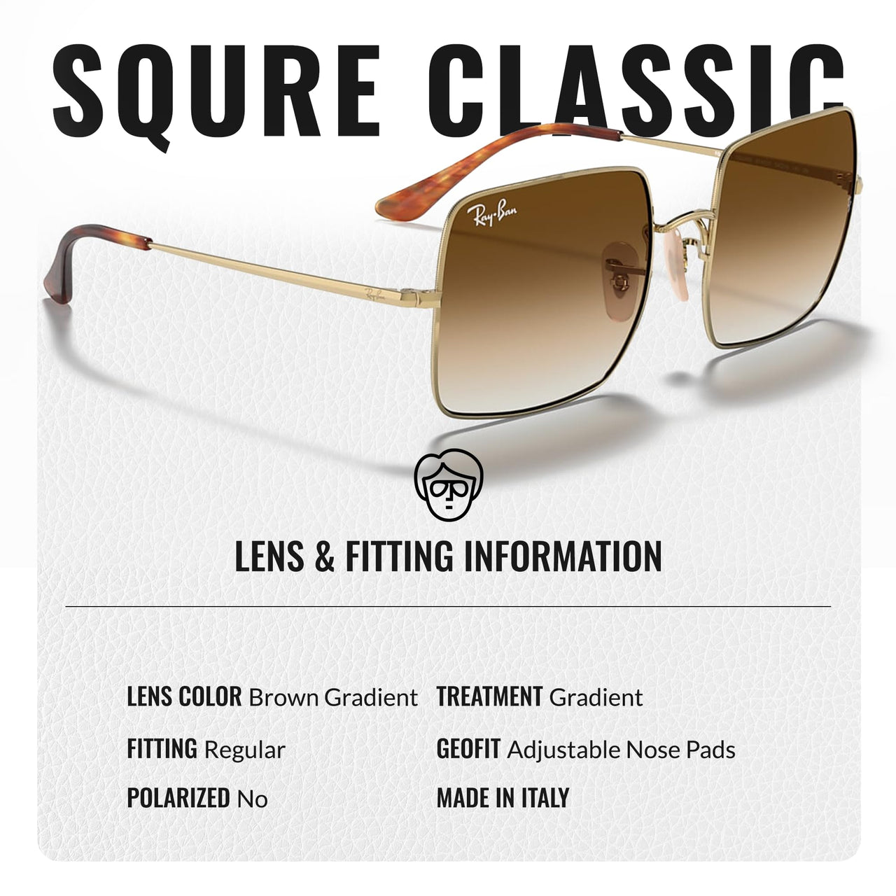 Ray-Ban RB1971 Square 1971 Classic Sunglasses With Eyewear Kit Bundle - High Bridge Fit - Ideal Formal and Casual Wear Square Sunglasses