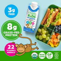 Thumbnail for Orgain Organic Kids Nutritional Protein Shake, Vanilla, Healthy Kids Snacks, 8g Dairy Protein, 3g Fiber, 22 Vitamins & Minerals, No Soy ingredients, Gluten Free, Non-GMO, 8.25 Fl Oz (Pack of 12)